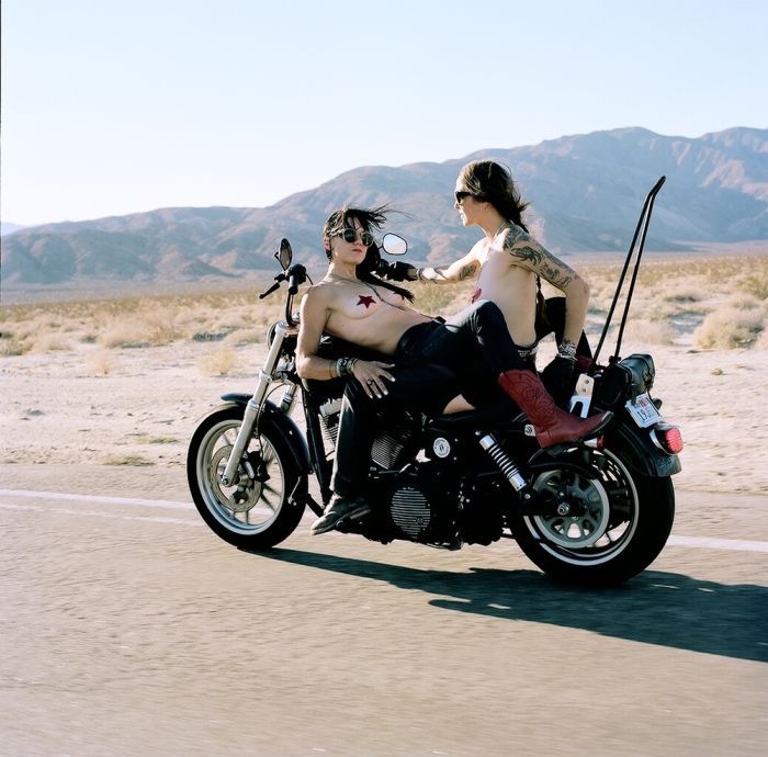Girls on a motorcycle in Bogor