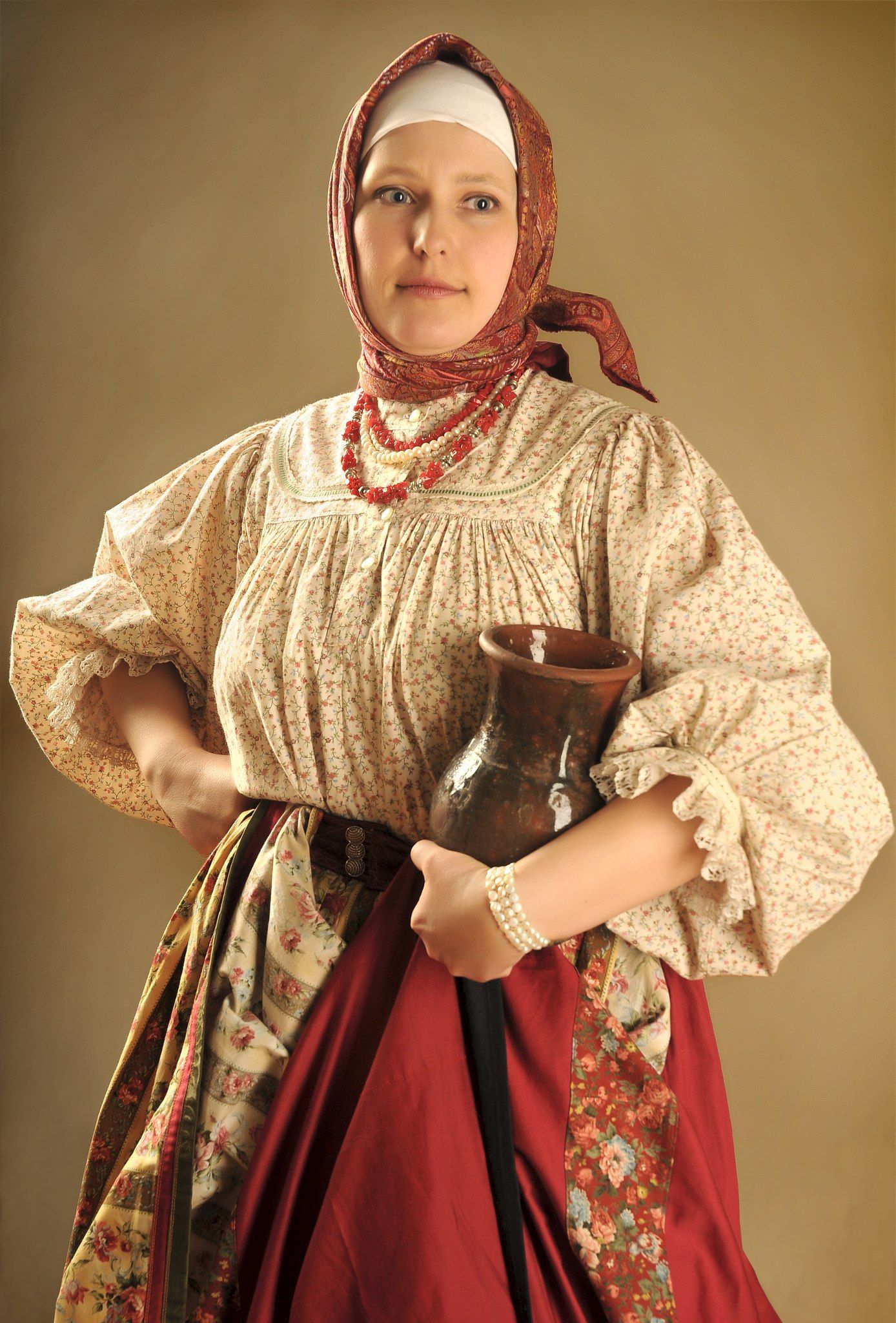 Girls in Slavic costumes in Bogor