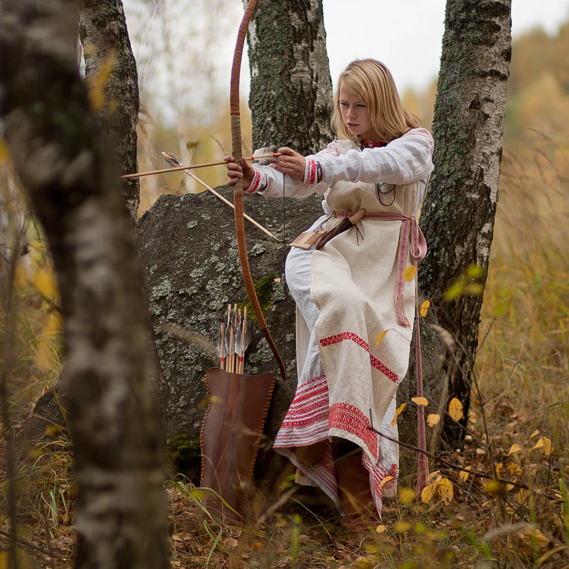 Sexy photo Girls in Slavic costumes in Bogor